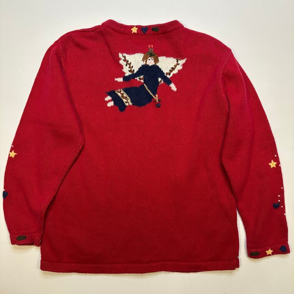Vintage Y2K The Quacker Factory Ugly Christmas Sweater with Angels Size M - Picture 9 of 9